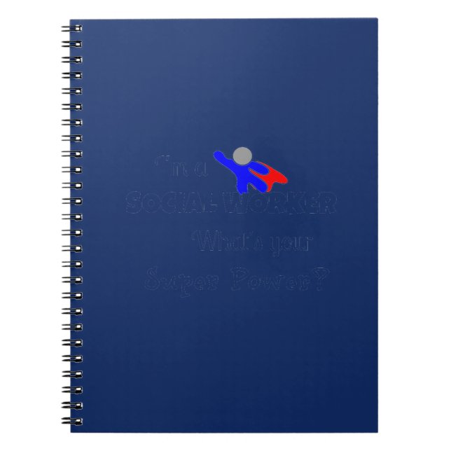 Caderno Espiral "Sou um Assistente Social. Qual é o Seu Superpoder (Frente)