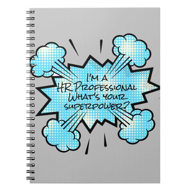 Caderno Espiral Sou um profissional de RH Qual é o seu Superpoder (Frente)