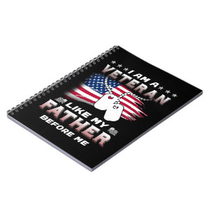 Caderno Espiral Sou Veterano Como Meu Pai Antes De Mim Veterano