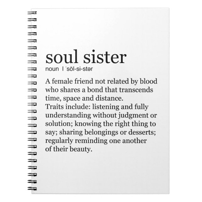 Caderno Espiral Soul Sister Gifts (Frente)