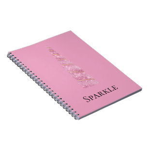 Caderno Espiral Sparkle Pink Dourado Glam Unicorn