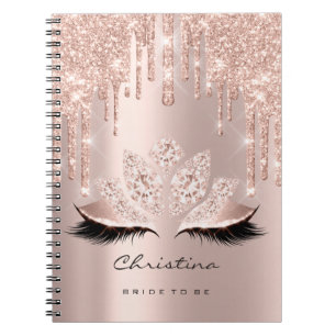 Caderno Espiral Sparkly cor-de-rosa dos 16os chicotes do doce do