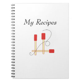 Caderno Espiral Spatulas Vermelhas