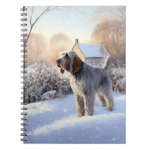 Caderno Espiral Spinone Italiano Deixe-o nevar no Natal