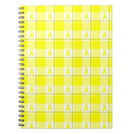 Caderno Espiral Spiral Notebook Bladder Cancer Plaid, Yellow