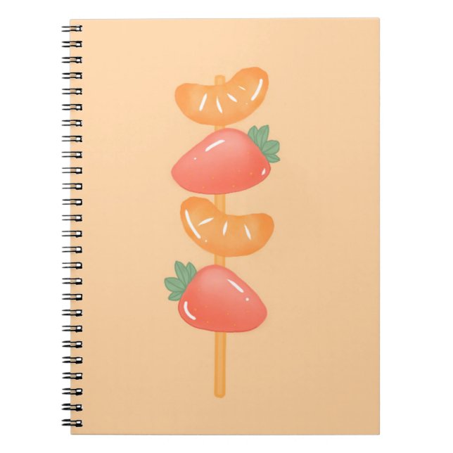 Caderno Espiral Spiral notebook-fruit skewer   (Frente)