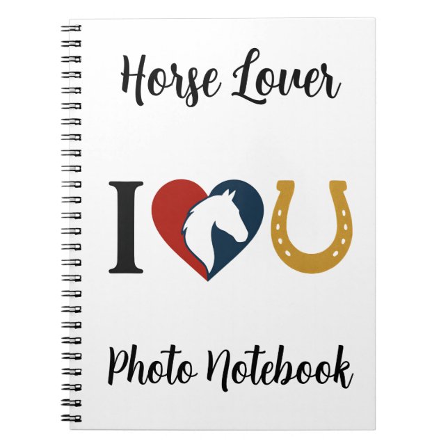 Caderno Espiral Spiral Photo Notebook for Horse Lovers (Frente)