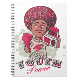 Caderno Espiral Spiral Photo Notebook – YOUTH Power Afro & Boombox