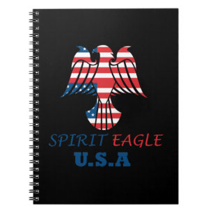 Caderno Espiral Spirit Eagle, pavilhão dos EUA
