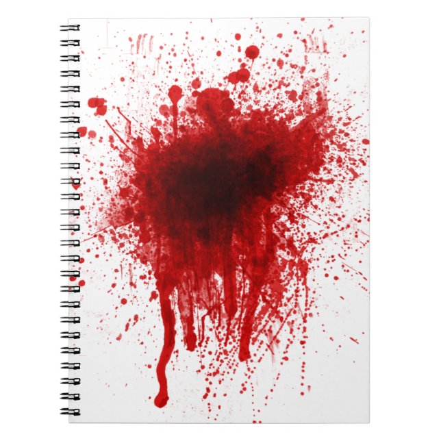 Caderno Espiral Splatter Realista (Frente)