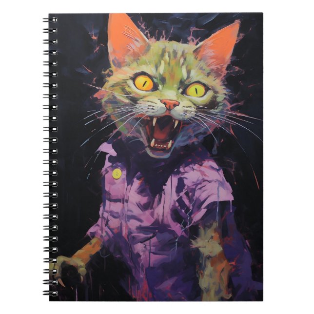 Caderno Espiral Spooky Cat (Frente)