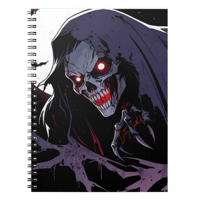 Caderno Espiral Spooky Ghost e Lua cheia (Frente)