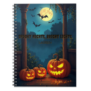 Caderno Espiral Spooky Pumpkins Halloween