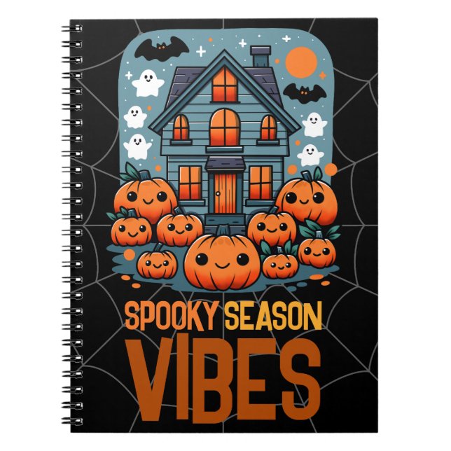 Caderno Espiral Spooky Season Vibes (Frente)