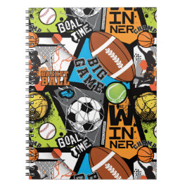 Caderno Espiral Sport Pattern With Balls