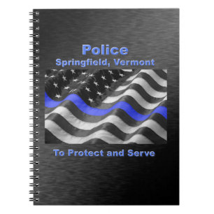 Caderno Espiral Springfield, Vermont. Polícia