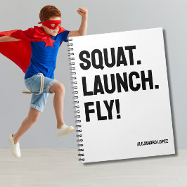 Caderno Espiral SQUAT. LANÇAR. VOEM! Mínimo Negrito Personalizado