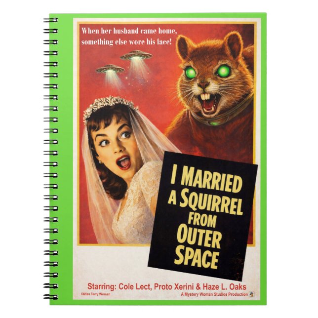 Caderno Espiral Squirrel from Outer Space (Frente)