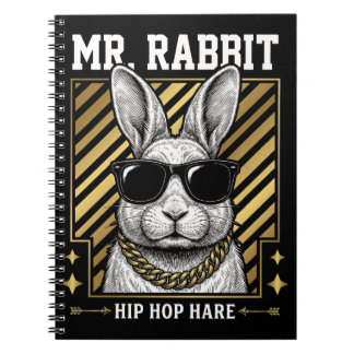 Caderno Espiral Sr. Coelho Hip Hop Lebre Saco