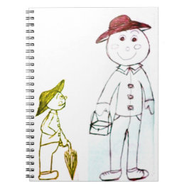 Caderno Espiral Sr. Guarda-chuva e seu outro amigo