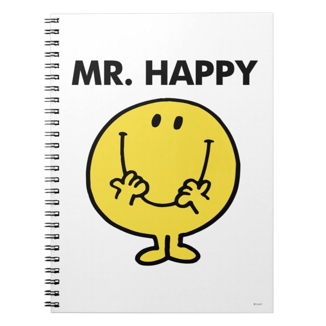 Caderno Espiral Sr. Happy | Smiley face gigante (Frente)