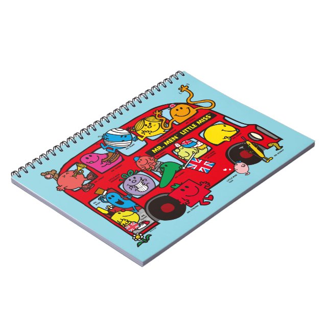 Caderno Espiral Sr. Men & Little Miss Crowded Bus (Left Side)