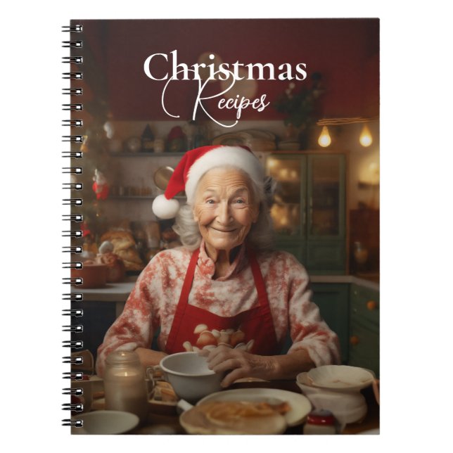 Caderno Espiral Sra. Papais noeis Baking Cake (Frente)