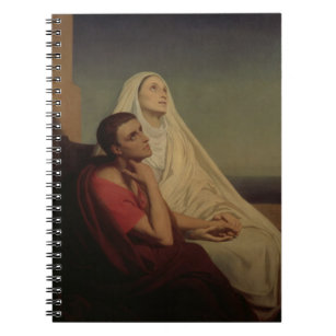 Caderno Espiral St Augustine e seu St. Monica da mãe, 1855