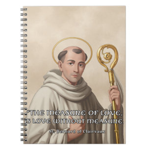 Caderno Espiral St. Bernardo de Claraval Medida do Amor Católico 