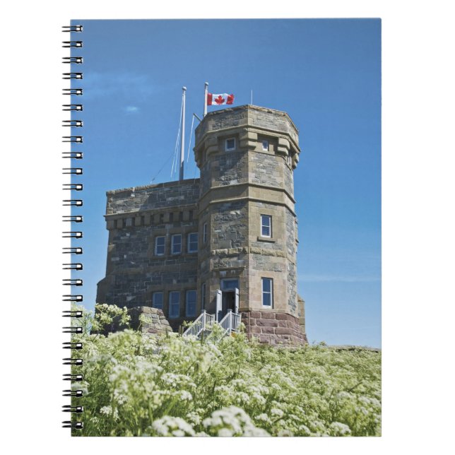Caderno Espiral St. John's, Terra Nova, Canadá, Cabot Tower, (Frente)