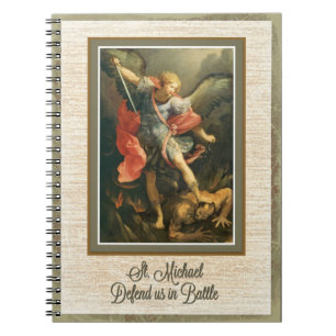 Caderno Espiral St Michael o arcanjo defende-nos na batalha
