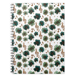 Caderno Espiral St. Patrick’s Day Musical Shamrock