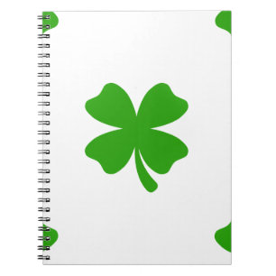 Caderno Espiral st patricks clover emoji