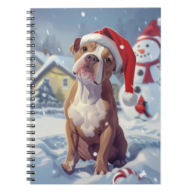 Caderno Espiral Staffordshire Winter Wonderland Natal (Frente)