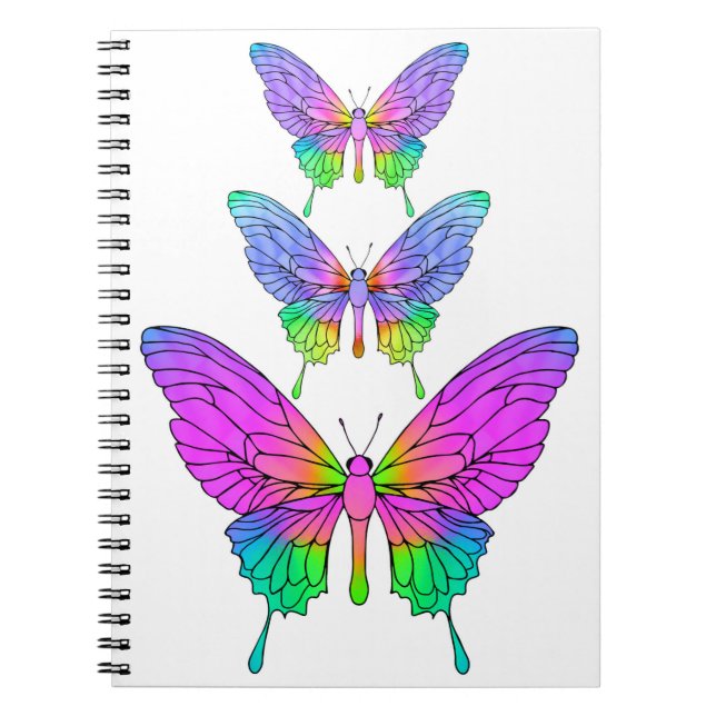 Caderno Espiral Stained Glass Butterflies Notebook (Frente)