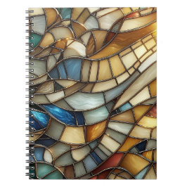 Caderno Espiral Stained Glass Waves Spiral Notebook