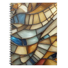 Caderno Espiral Stained Glass Waves Spiral Photo Notebook