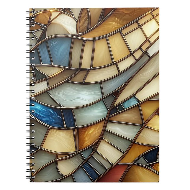Caderno Espiral Stained Glass Waves Spiral Photo Notebook (Frente)