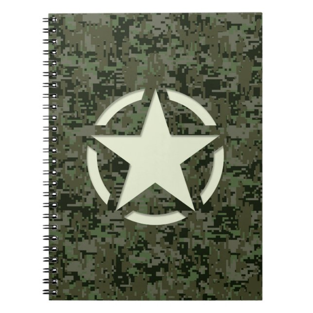 Caderno Espiral Star Stencil Digital Woodland (Frente)