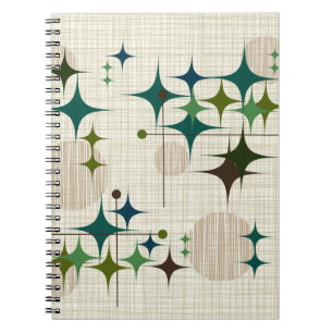 Caderno Espiral Starbursts e globos 1A
