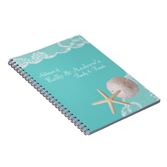 Caderno Espiral Starfish e Lace Beach Aqua (Lado Direito)