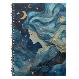 Caderno Espiral Starlit Dream Goddess Notebook
