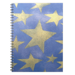 Caderno Espiral Starry Blue e Dourado