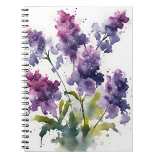 Caderno Espiral Statice - Flores aquarela