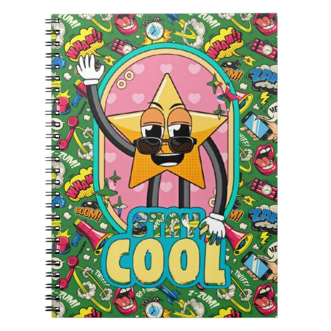 Caderno Espiral Stay Cool Retro Star Notebook (Frente)