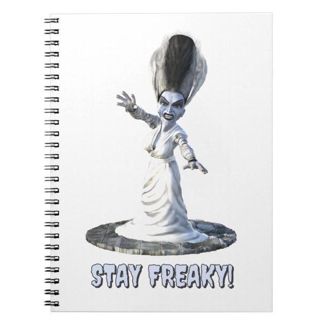 Caderno Espiral Stay Freaky! Bride of Frankenstein (Frente)