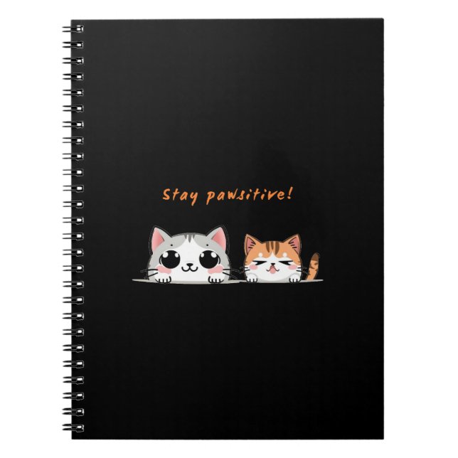 Caderno Espiral Stay pawsitive (Frente)