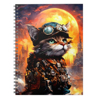 Caderno Espiral Steampunk Cat II
