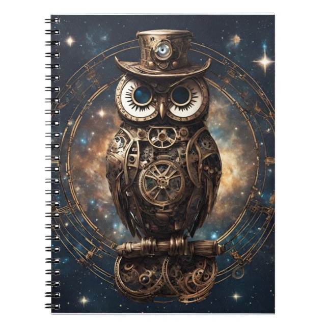 Caderno Espiral Steampunk Owl (Frente)