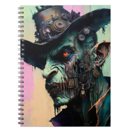 Caderno Espiral Steampunk Zombie Cowboy